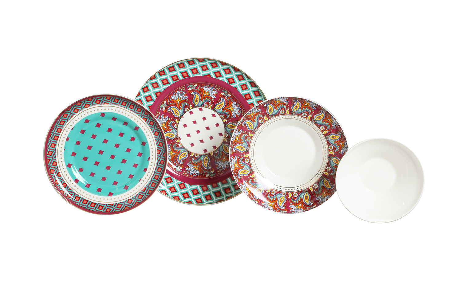 Eliana New Bone China Porselen 24 parça Yemek Takımı - 1
