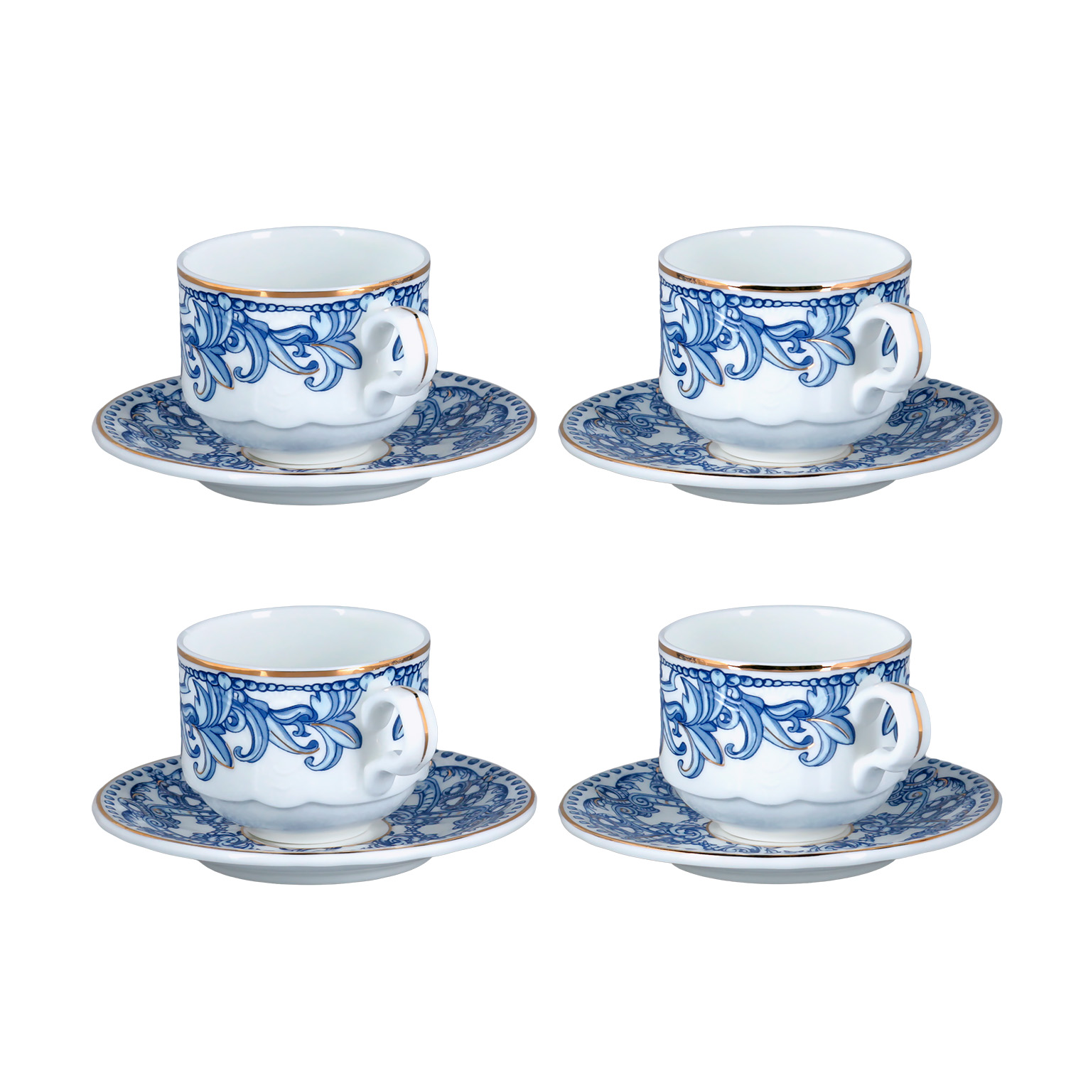 Lucky Art Florance Bone 4Lu Kahve Fincani Seti - 1