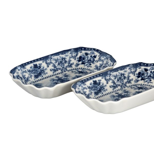 Lucky Art - Lucky Art Florantine 17cm 2Li Sunum Tabak Seti Mavi (1)