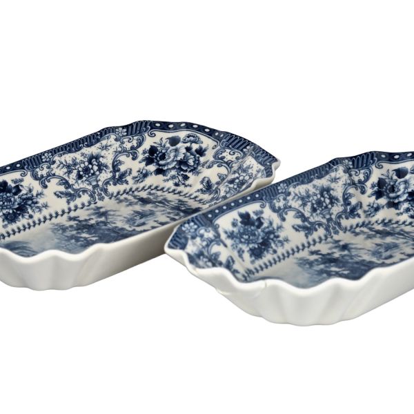 Lucky Art - Lucky Art Florantine 25cm 2Li Sunum Tabak Seti Mavi (1)