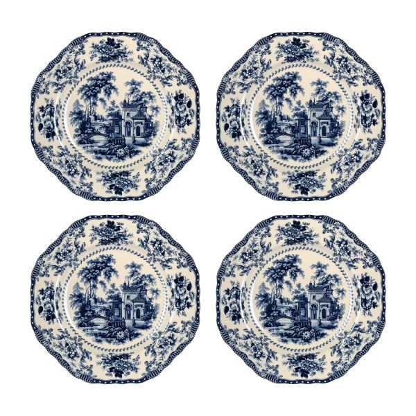 Florantine 27Cm 4Lu Tabak Seti Mavi - 1