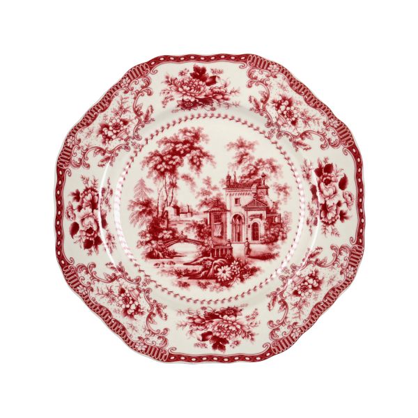 Florantine 27cm 6Li Tabak Seti Kirmizi-Mavi - 3