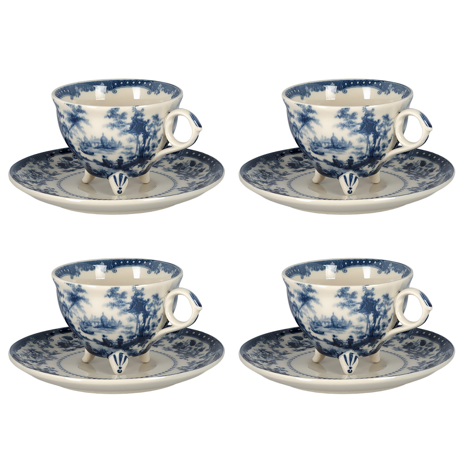 Florantine 4Lu Cay Fincani Seti Mavi - 1