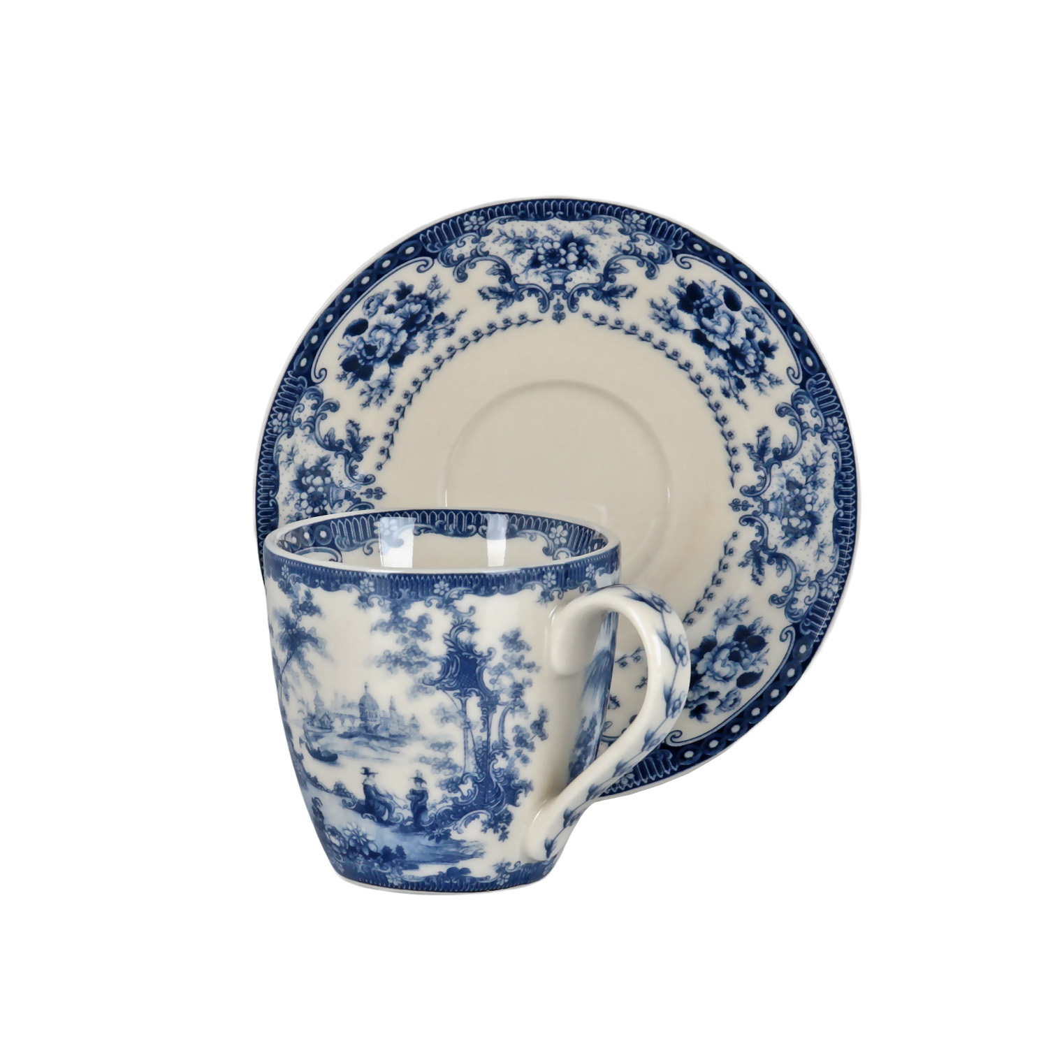 Florantine 4Lu Kahve Fincani Seti Mavi - 2