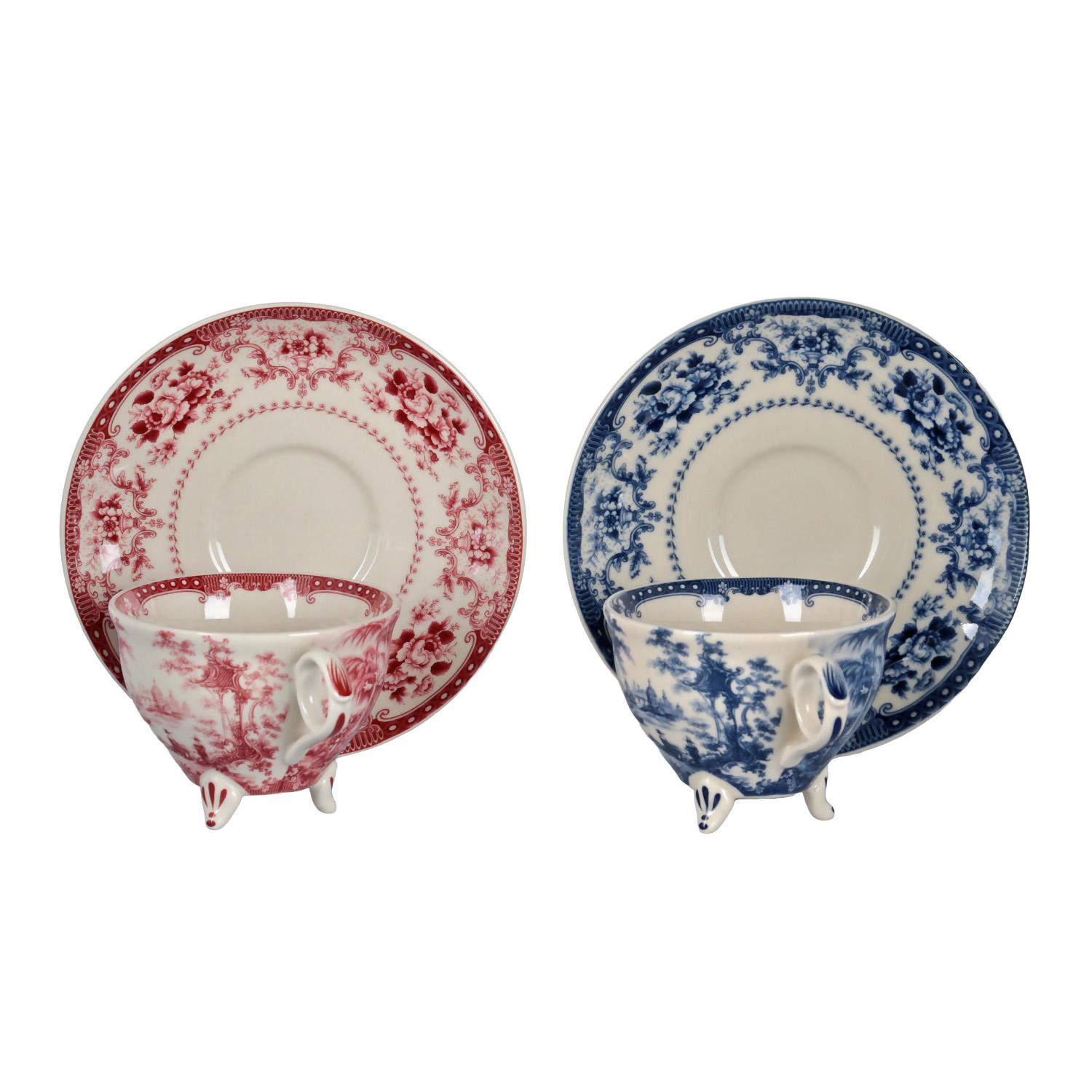 Florantine 6Li Cay Fincani Seti Kirmizi-Mavi 225 cc - 2