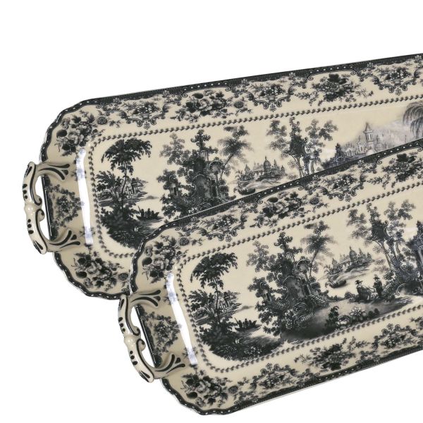 Lucky Art - Lucky Art Florantine Stoneware 33cm Kulplu Baton Tabak (1)