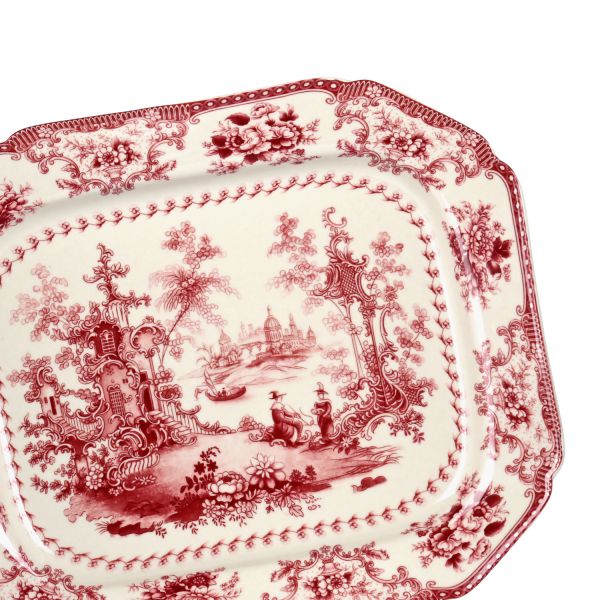 Lucky Art - Lucky Art Florantine Sunum Tabaği 31cm Kirmizi (1)