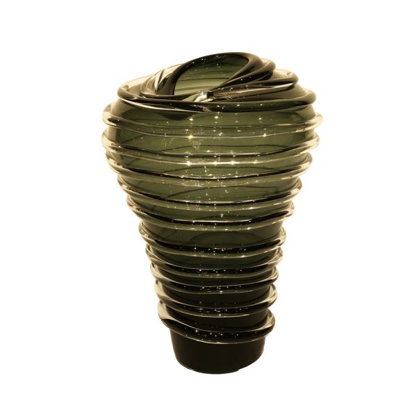 Lucky Art Dekoratif Detaylı Modern Cam Vazo 17,5*17,5*34