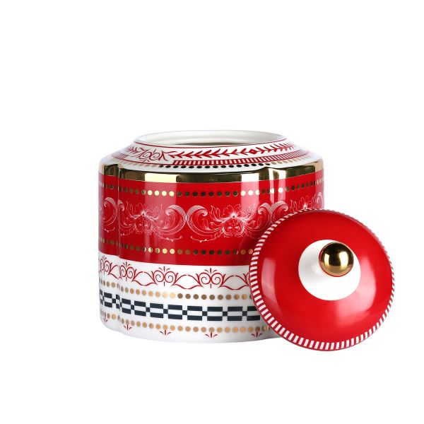 Lucky Art - Lucky Art Lancelot New Bone China Porselen 18 cm Kavanoz (1)