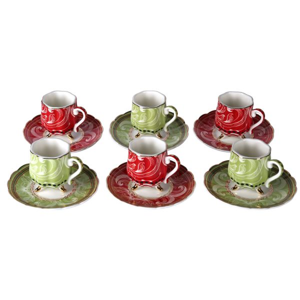 Lancelot Bone 6Li Ayakli Kahve Fincani Seti - 1