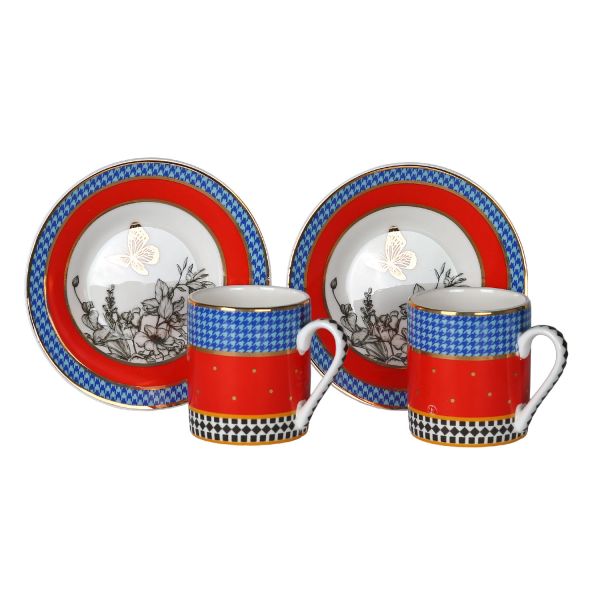 Lucky Art - Lucky Art Maggey New Bone China Porselen 2li Kahve Fincanı Seti (1)