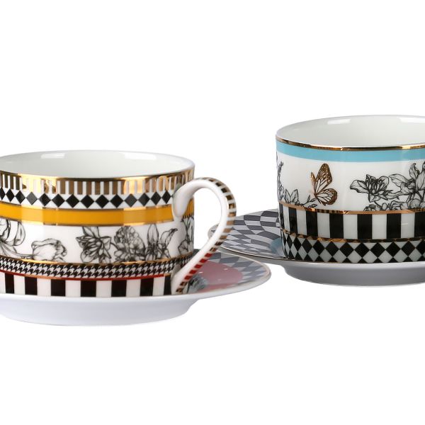 Lucky Art - Lucky Art Maggey New Bone China Porselen 6lı Çay Fincanı Seti (1)