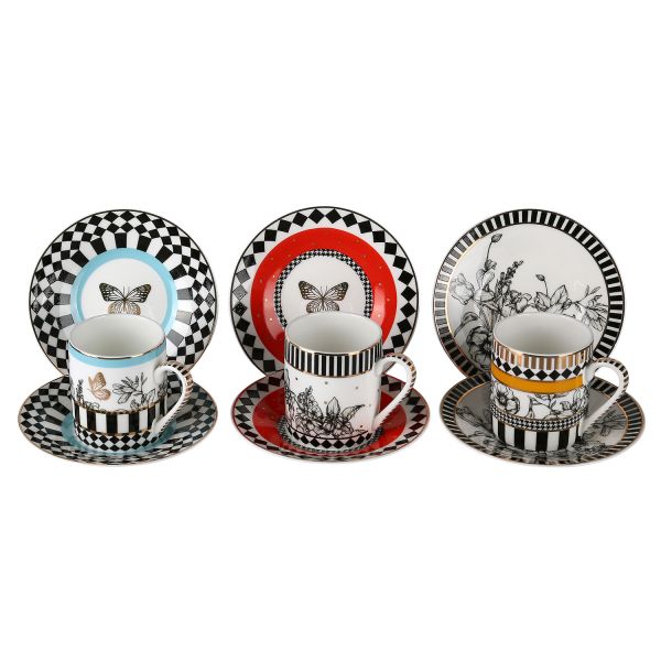 Lucky Art - Lucky Art Maggey New Bone China Porselen 6lı Kahve Fincanı Seti (1)
