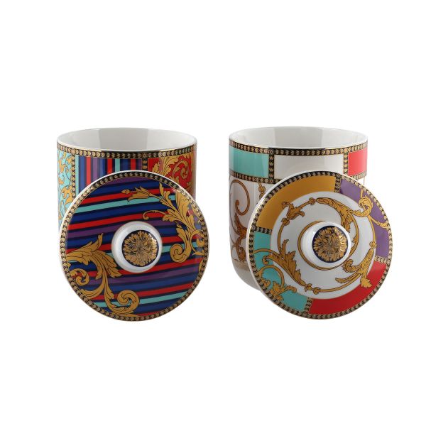 LUCKYART - Luckyart Valencia New Bone China Porselen 17 cm 2'li Kavanoz (1)