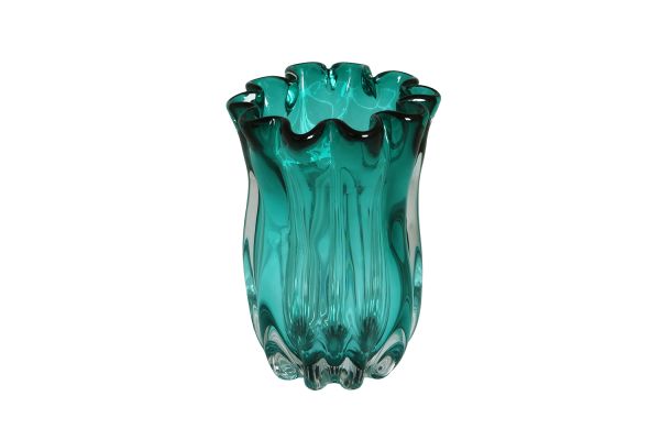 CAM TURKUAZ VAZO 17X24 CM