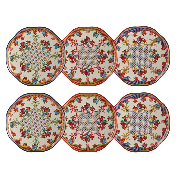 Lucky Art - Lucky Art Fiora Bone 27Cm 6Li Tabak Seti