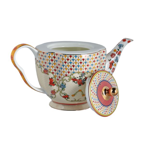 Lucky Art - Lucky Art Fiora Bone Çaydanlik 1000Ml (1)