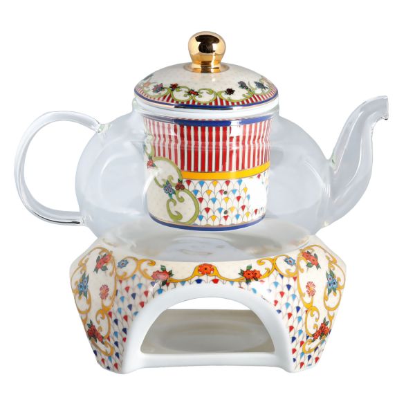 Lucky Art - Lucky Art Fiora Bone Isiticili Cam Demlik