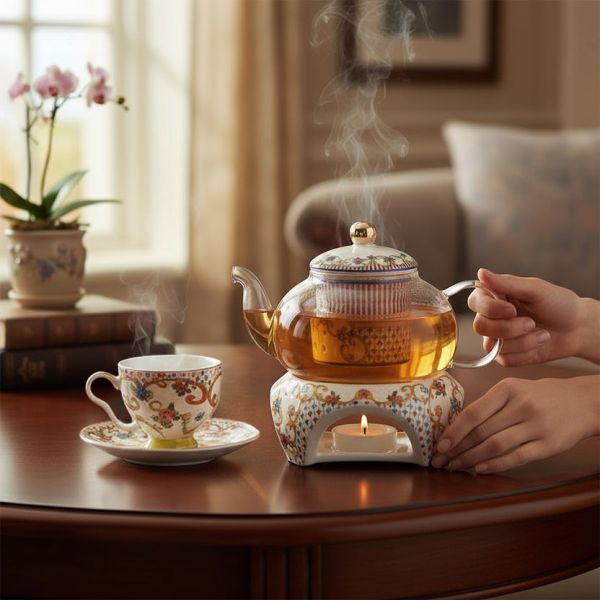 Lucky Art - Lucky Art Fiora Bone Isiticili Cam Demlik (1)