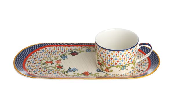 Fiora Tek Kişilik Tepsili Çay Fincani Seti - 3