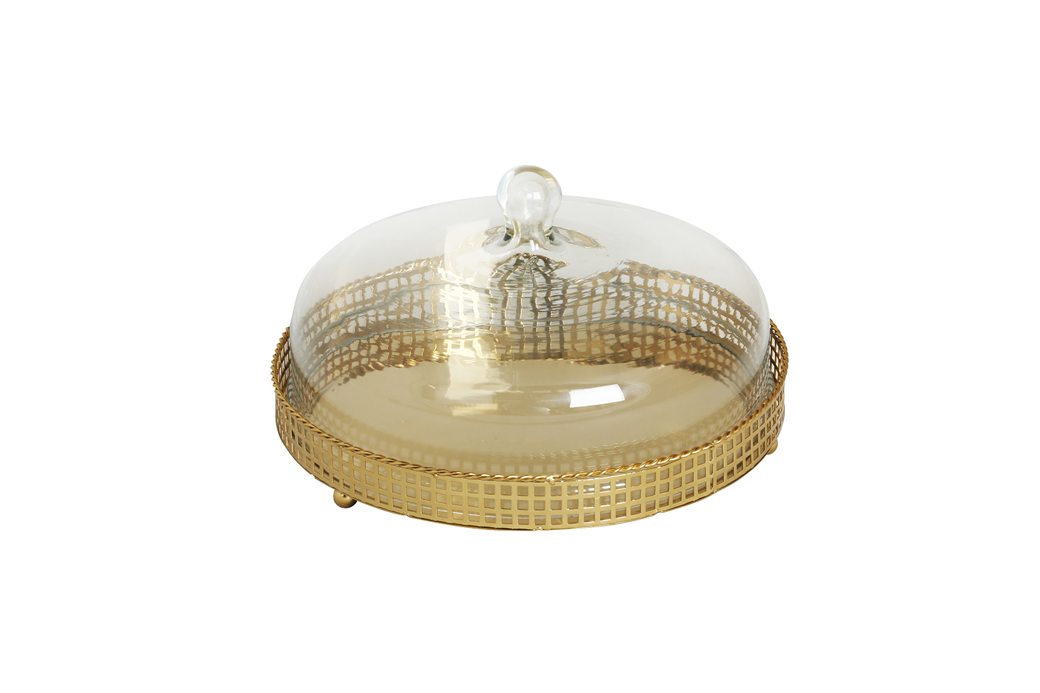 Lucky Art Gold Kapaklı Kek Standı 30 Cm - 1