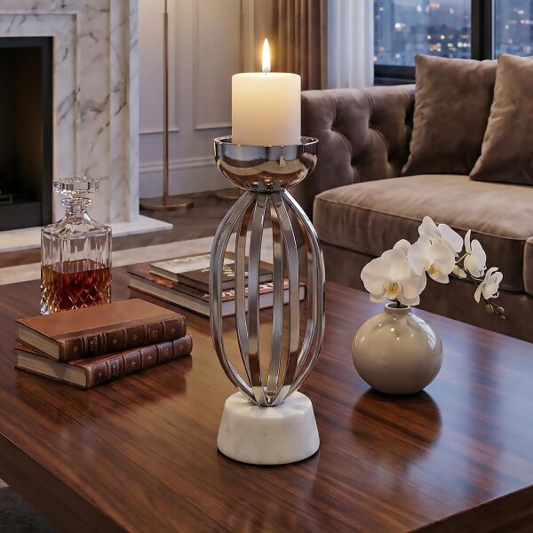 Lucky Art - Lucky Art Krom&Mermer Kc Mumluk 28cm (1)