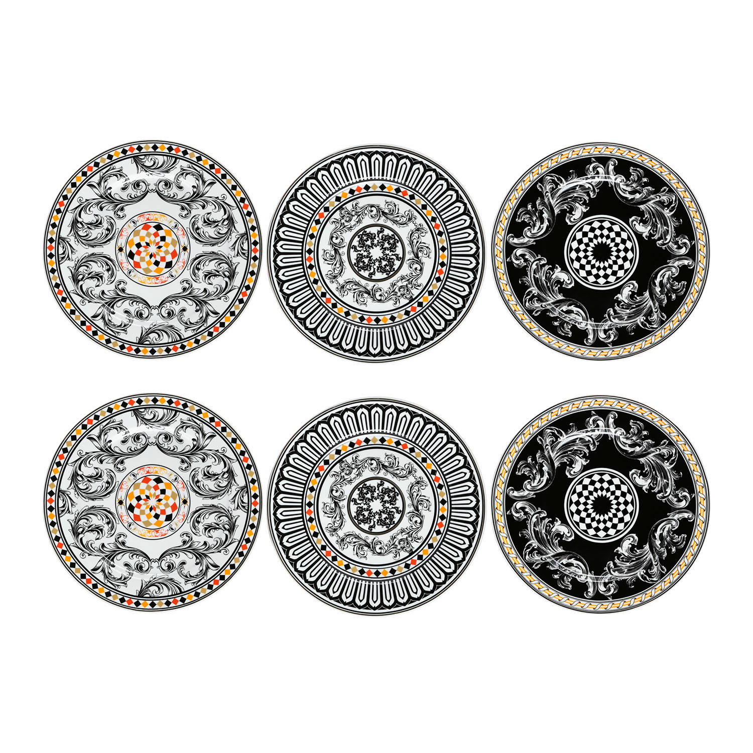 Margery Bone Porselen 6lı Tabak Seti 20 cm - 1