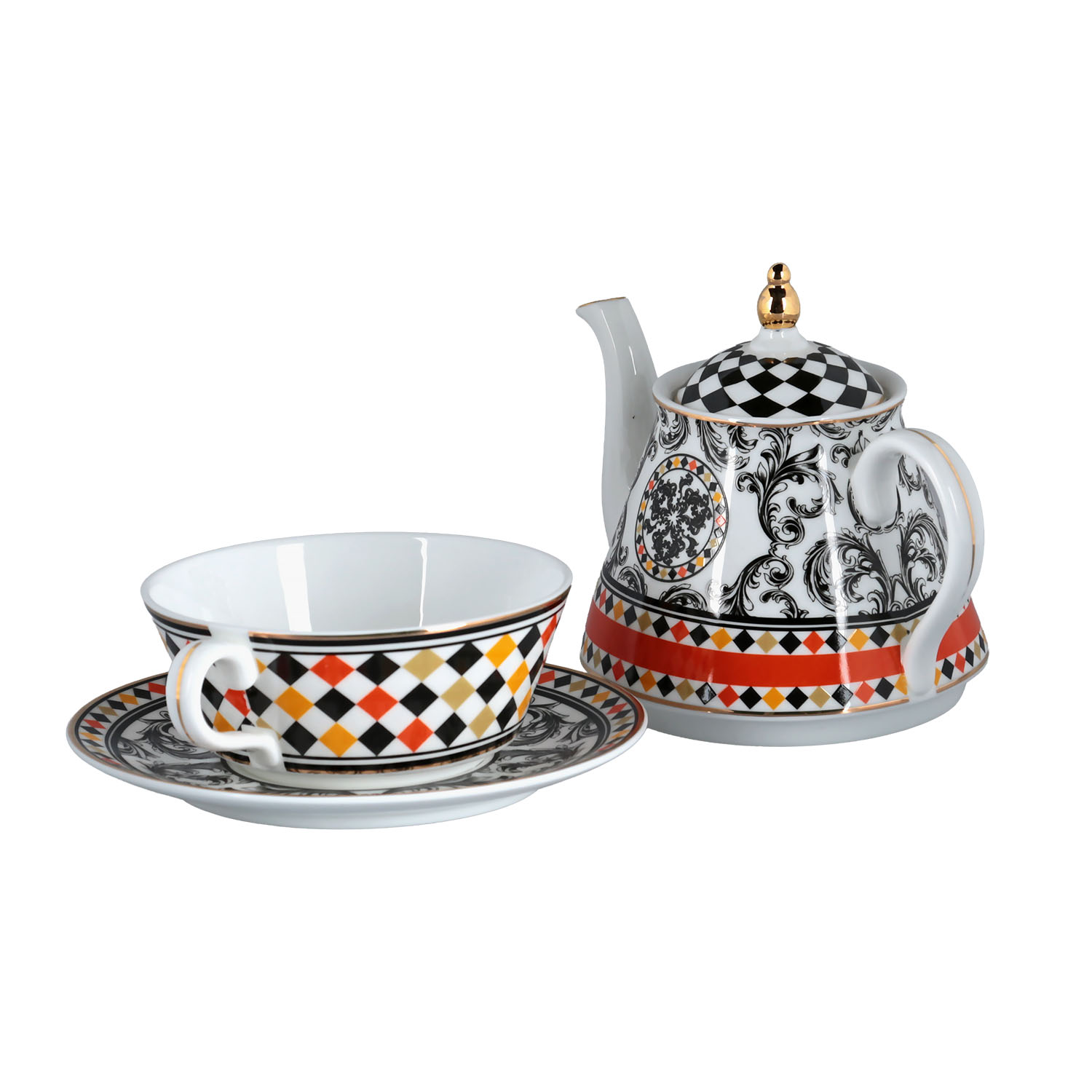 Margery Bone Porselen Tek Kişilik Demlik & Fincan Seti - 2