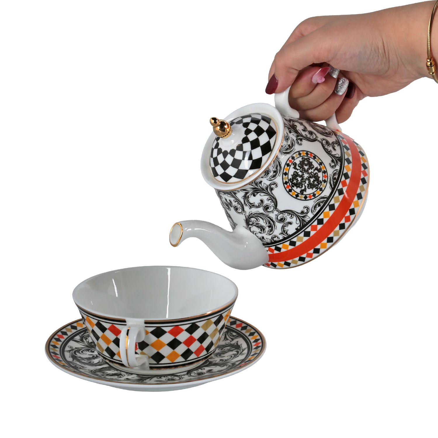 Margery Bone Porselen Tek Kişilik Demlik & Fincan Seti - 3