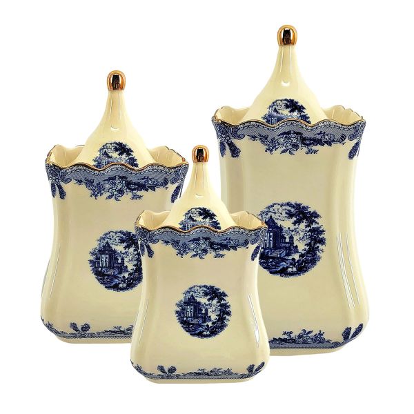 Lucky Art - Margaret New Bone Vazo Form 3Lu Kavanoz Seti (1)