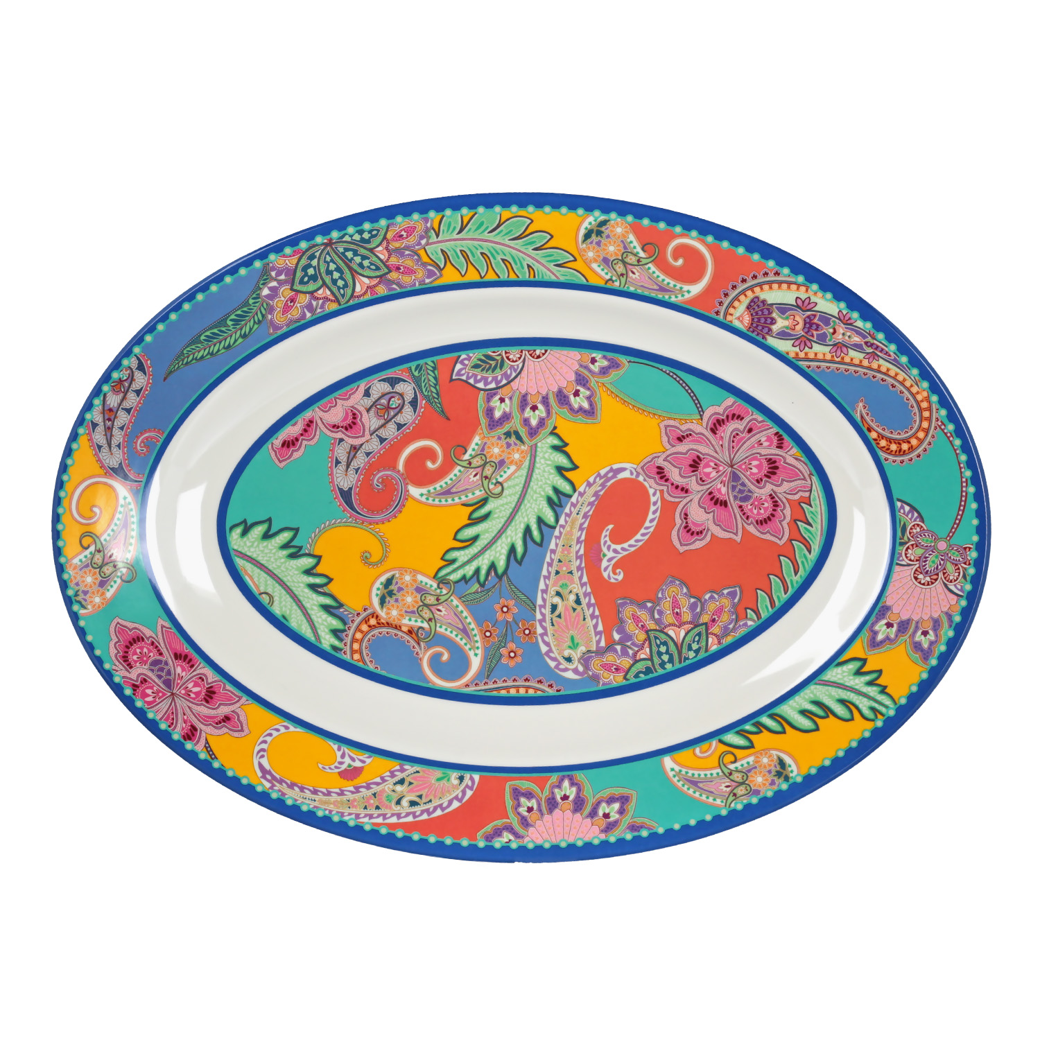 Paiselle Melamin 2Li Oval Sunum Tabaği 41 Cm - 1