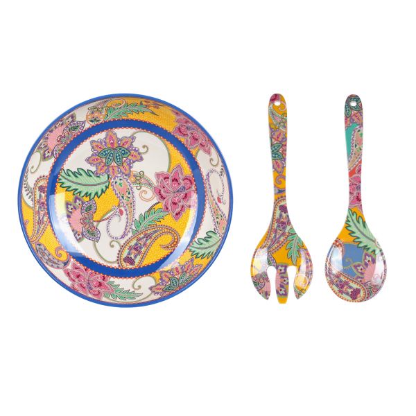 Lucky Art - Paiselle Melamin 3Lu Salata Servis Seti (1)