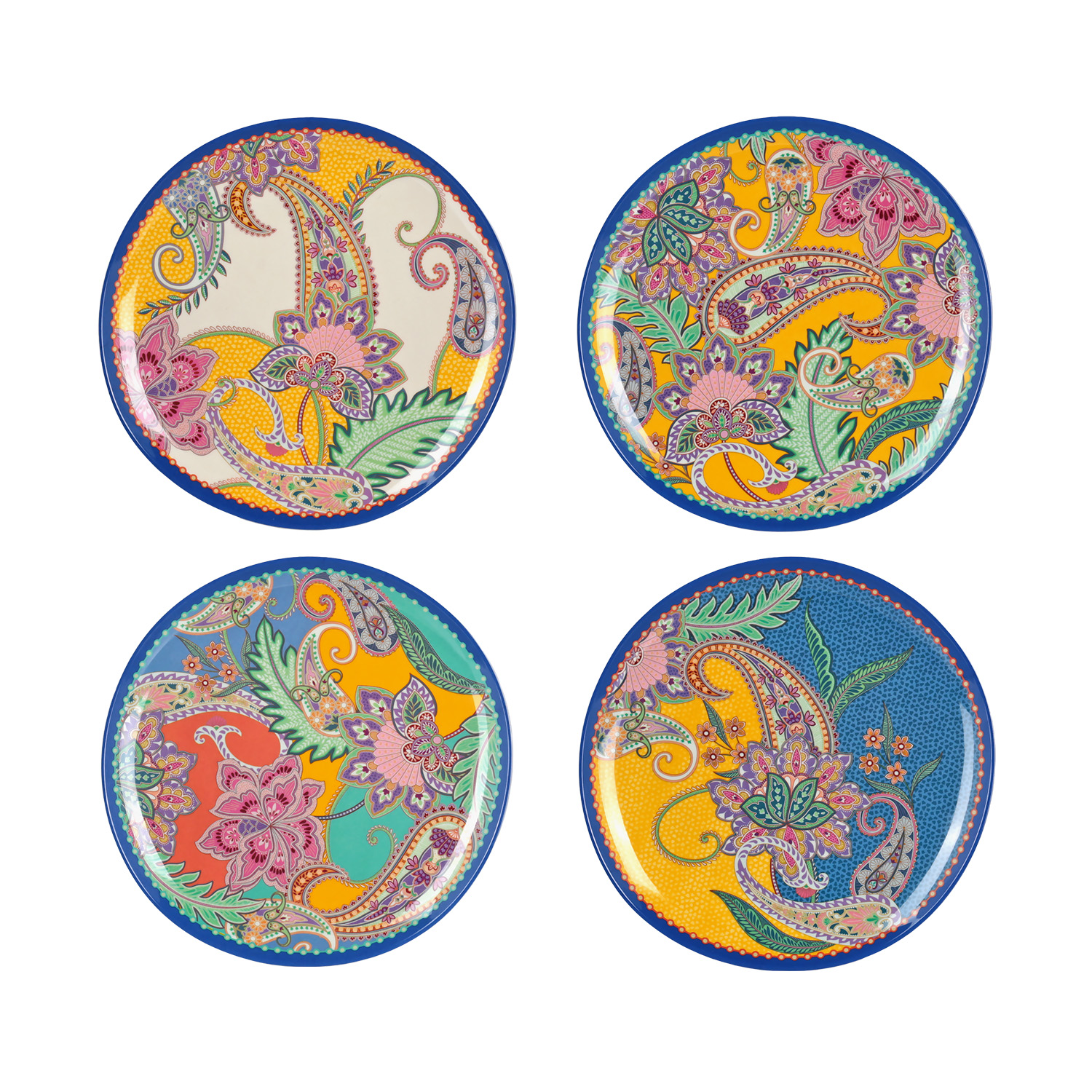 Paiselle Melamin 4Lu Tabak Seti 22Cm - 1