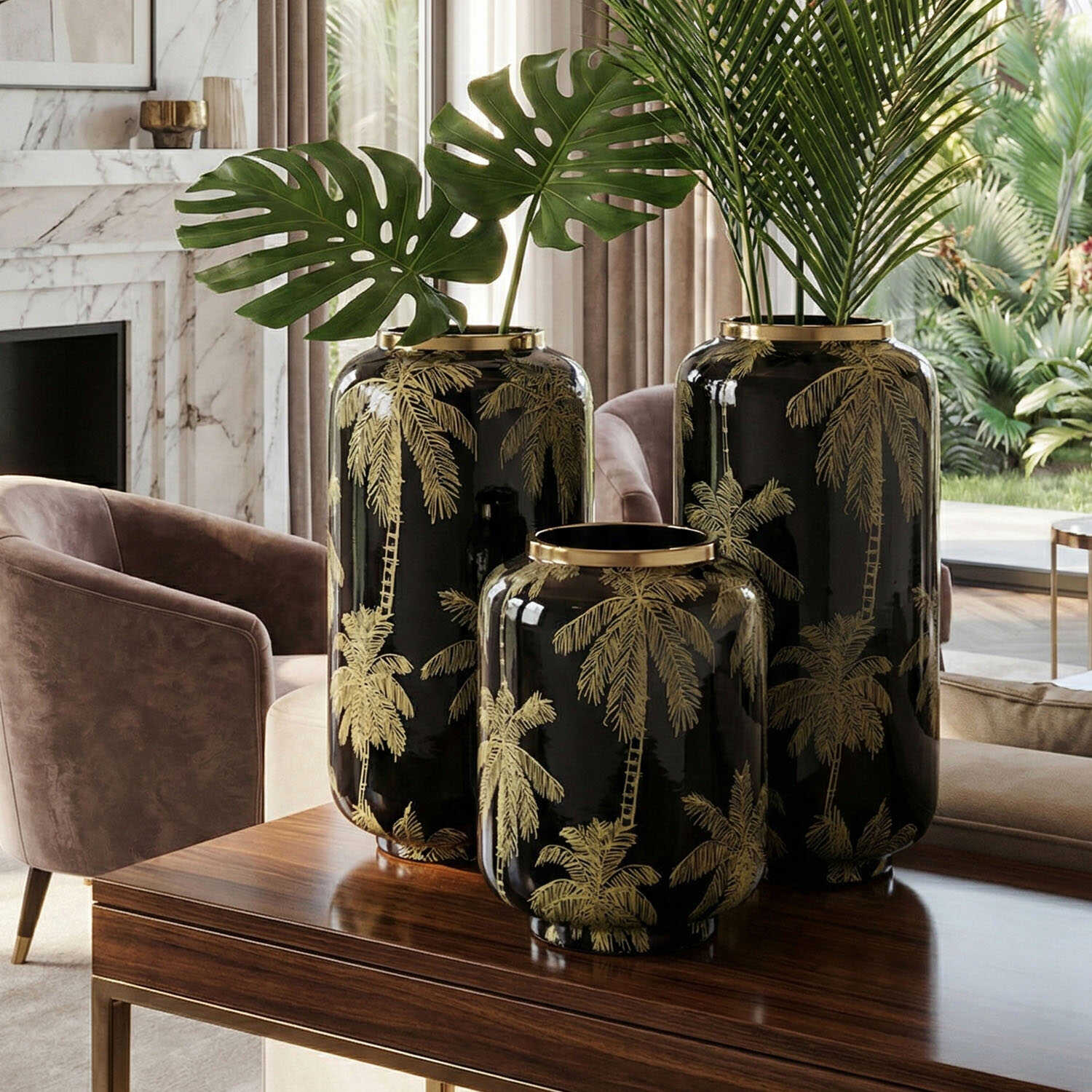 Palm Breeze Dekoratif Vazo 35cm - 2