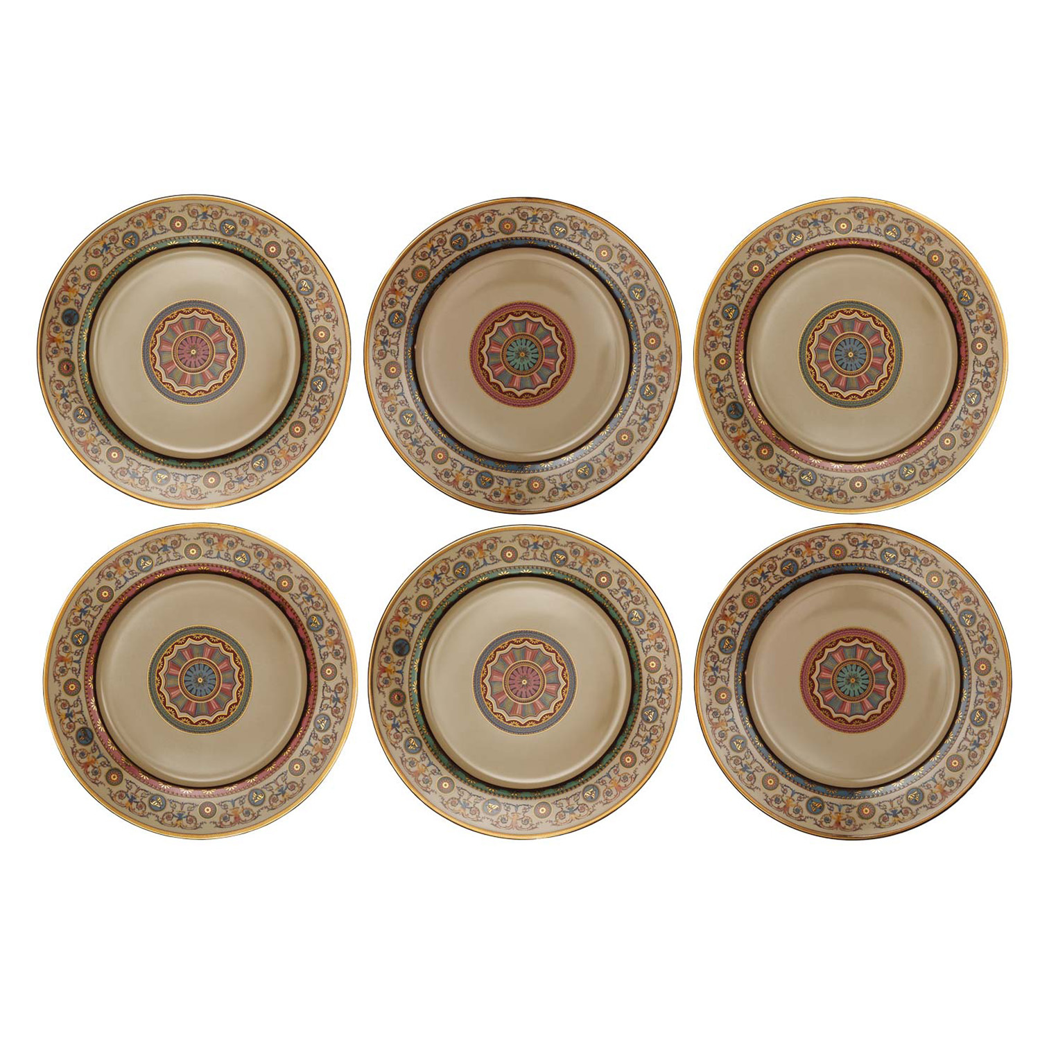 Rosea  Bone 27 Cm 6Li Tabak Seti - 1