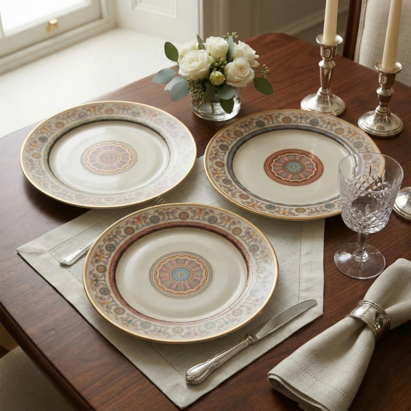 Rosea  Bone 27 Cm 6Li Tabak Seti (1)