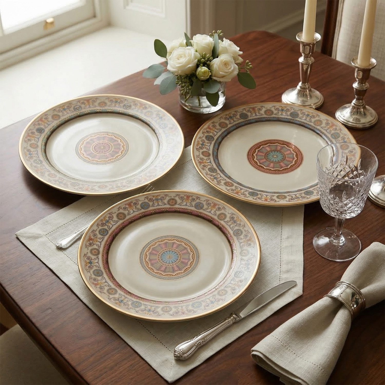 Rosea  Bone 27 Cm 6Li Tabak Seti - 2