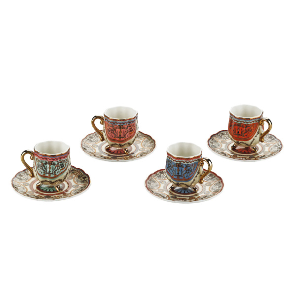 Rosea Bone 4’lü Ayaklı Kahve Fincanı Seti 80 ml