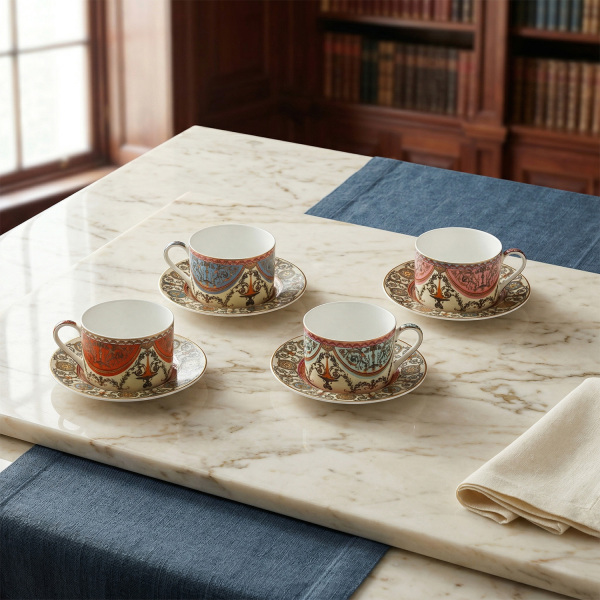 Rosea Bone 4’lü Çay Fincanı Seti 180 ml (1)