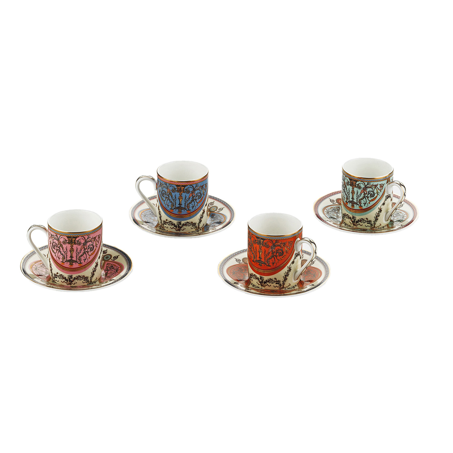 Rosea Bone 4’lü Kahve Fincanı Seti 100 ml - 1