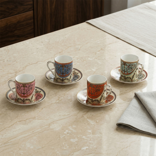 Rosea Bone 4’lü Kahve Fincanı Seti 100 ml (1)