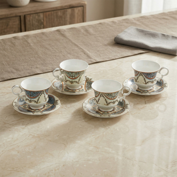 Rosea Bone 4’lü Klasik Fincan Seti 120 ml (1)