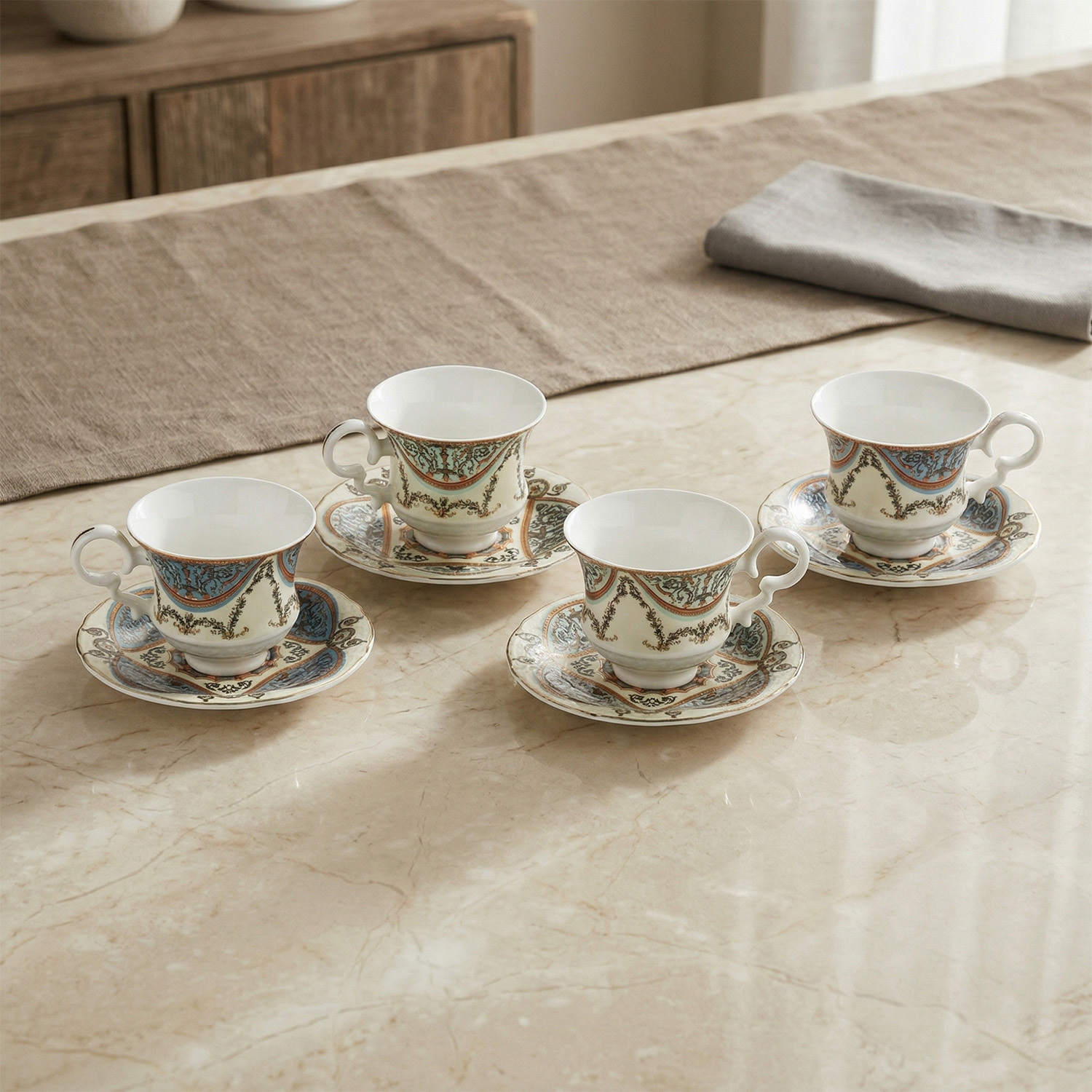 Rosea Bone 4’lü Klasik Fincan Seti 120 ml - 2