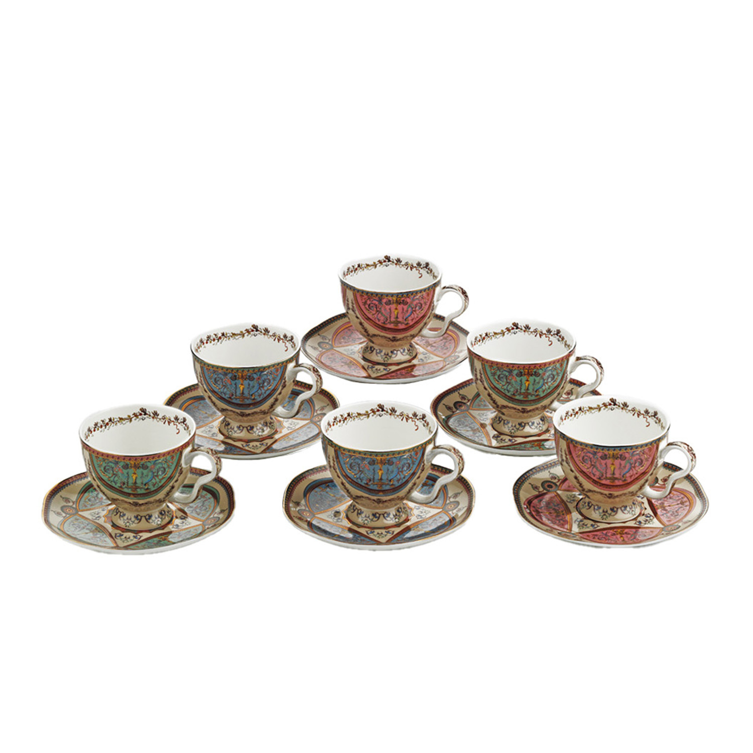 Rosea Bone 6Li Cay Fincan Seti - 1