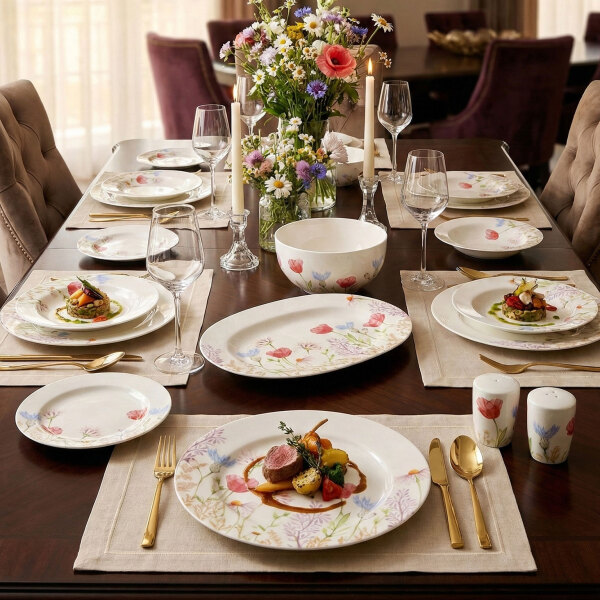 Royal Canterbury Blooming Field 53 Parça Yemek Takımı (1)