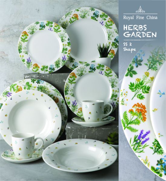 BUGATTI - Royal Canterbury Herbs Garden 70 Parça Yemek Takımı (1)