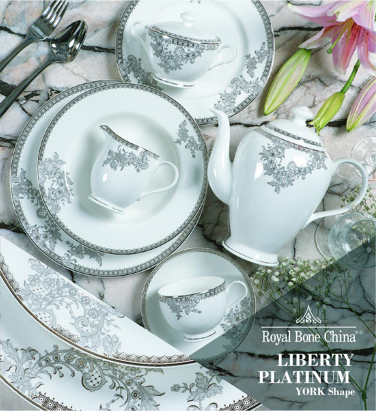 Royal Canterbury Liberty Platinum 72 Parca Yemek Takımı - 3