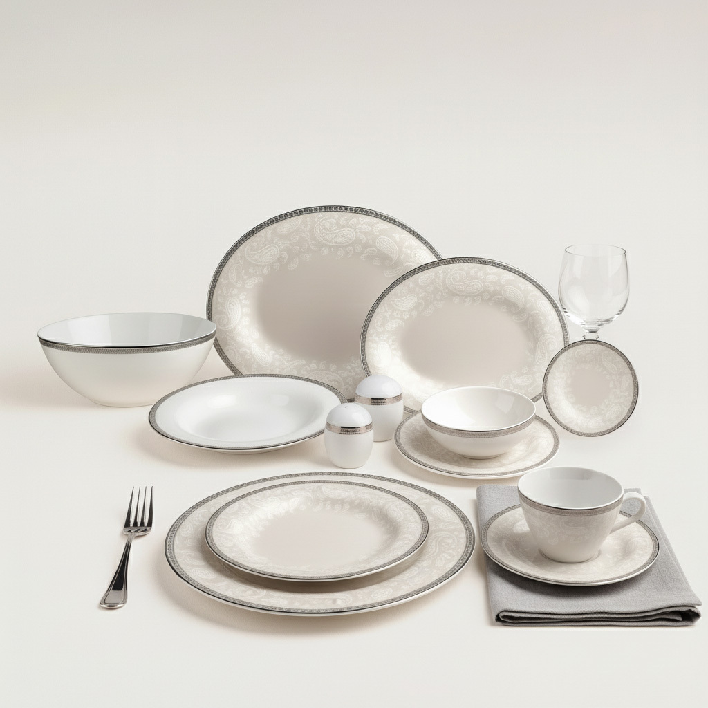 Royal Canterbury Milada Platinum 55 Parça Yemek Takımı - 3