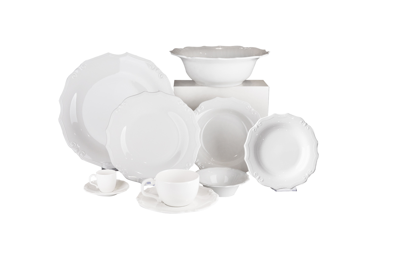 Royal Canterbury Poetry White 50 Parca Yemek Ve Çay Takımı - 1