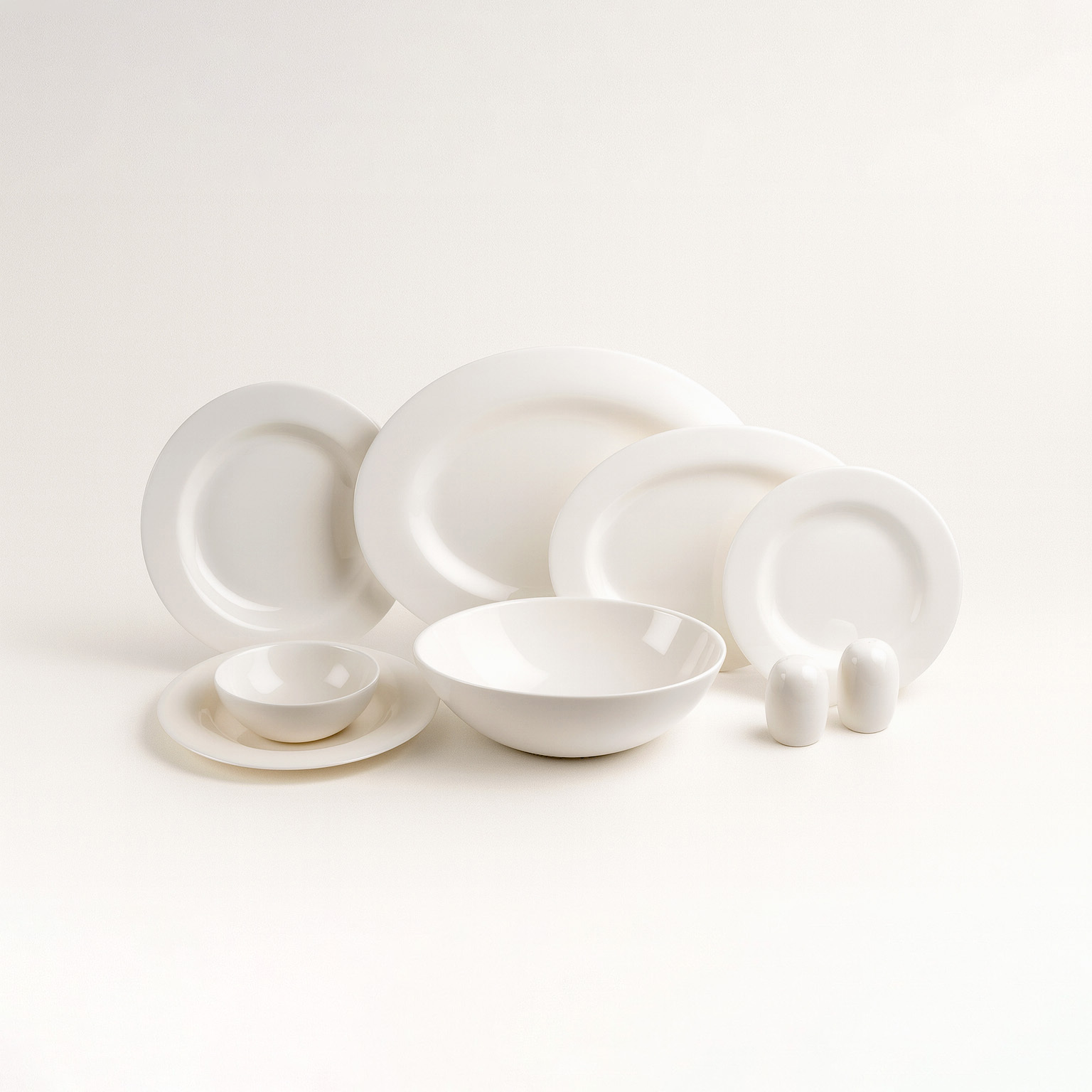 Royal Canterbury Verona White 55 Parça Yemek Takımı - 1